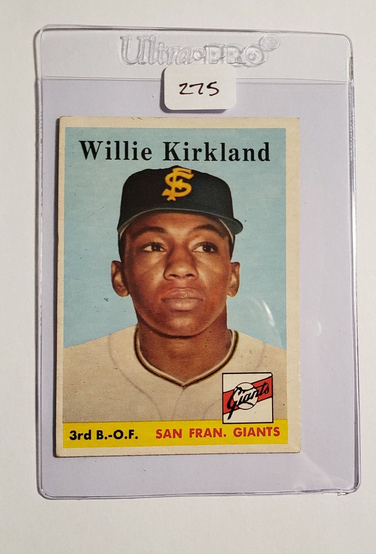 1958 TOPPS BASEBALL #128 WILLIE KIRLAND PIRATES: 1958 TOPPS BASEBALL #128 WILLIE KIRLAND PIRATES