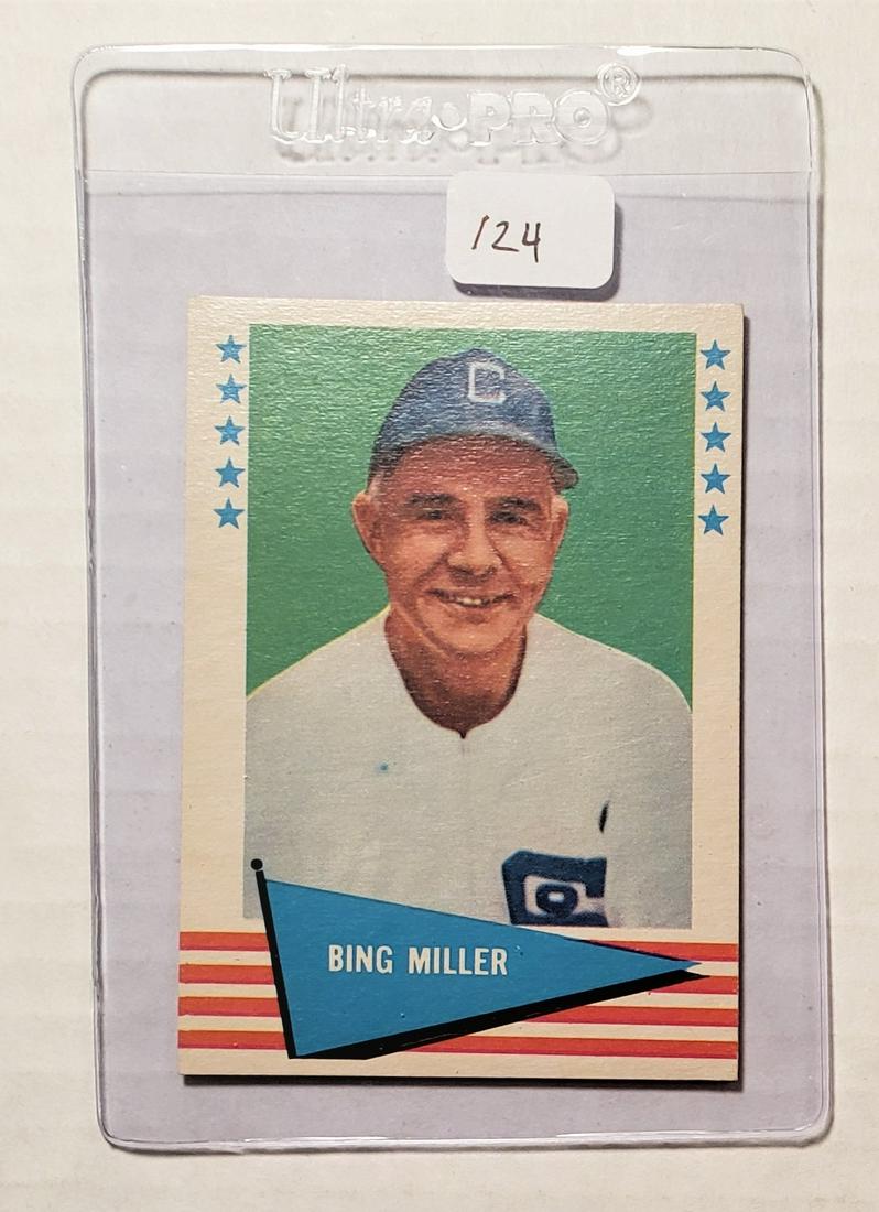 VINTAGE 1961 FLEER BASEBALL CARD EXMT: 1961 FLEER BASEBALL GREATS #62 BING MILLER CHI. WHITE SOX