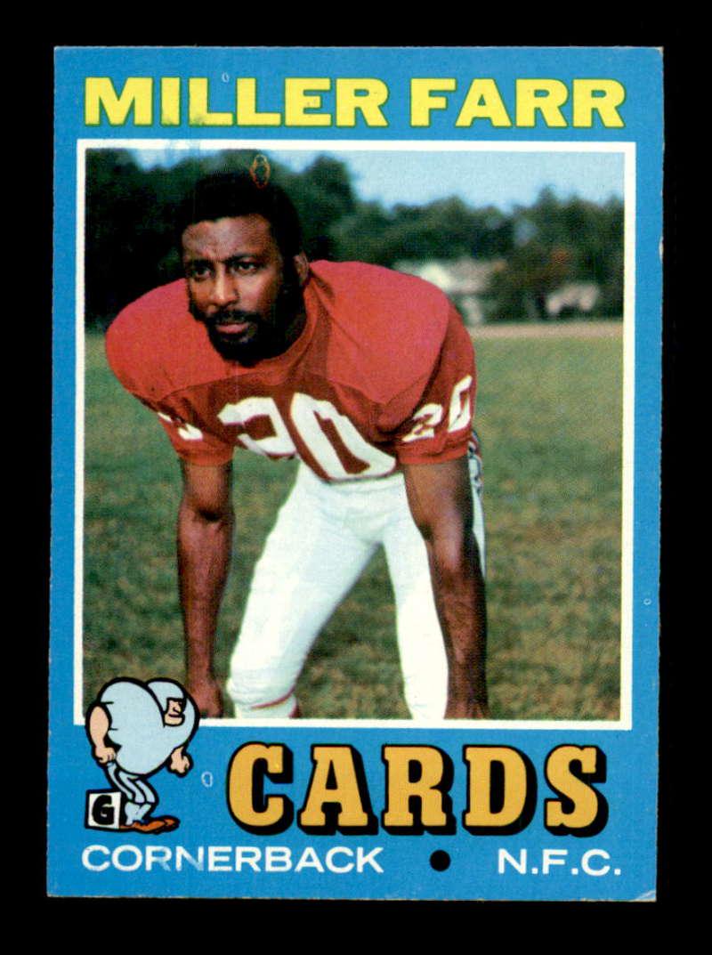 VINTAGE NFL FOOTBALL CARDS EX-EXMT: 1971 Topps MILLER FARR #19 Don Maynard NEW YORK JETS EXMT