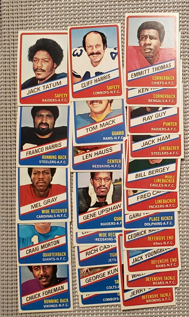 COMPLETE SET 1976 WONDER BREAD NFL INSERT CARDS: MINT SET FROM VENDING BOX CLEAN FRONT AND BACK NICE NEAR MINT PLUS SET