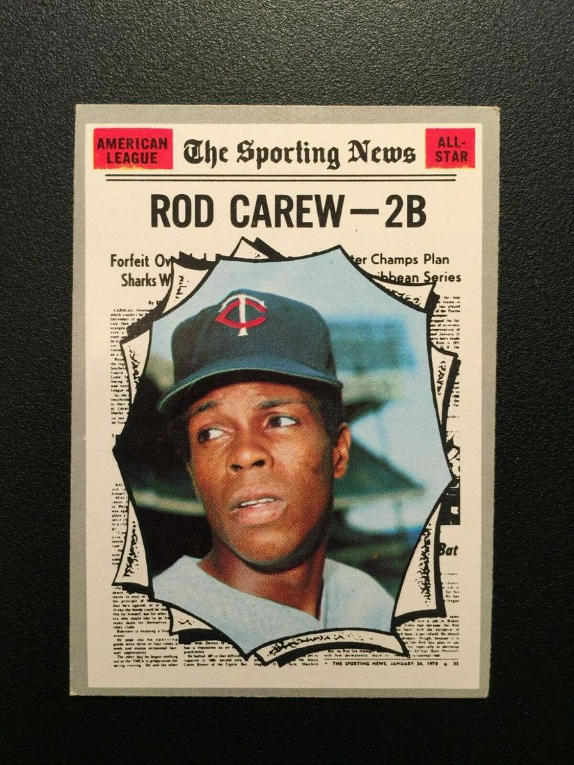 1970 TOPPS BASEBALL HALL OF FAMER CARD: 1970 Topps Baseball #453 Rod Carew All Star Minnesota Twins EX