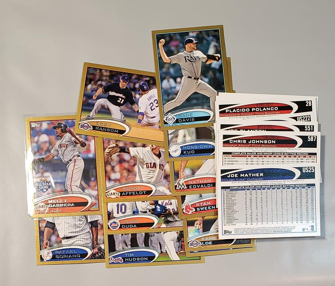 2012 TOPPS GOLD CARDS SERIAL NUMBERED TO /2012 (1 of 2)