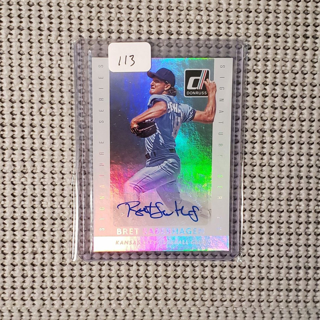 BRET SABERHAGEN KC ROYALS AUTO CARD (1 of 1)