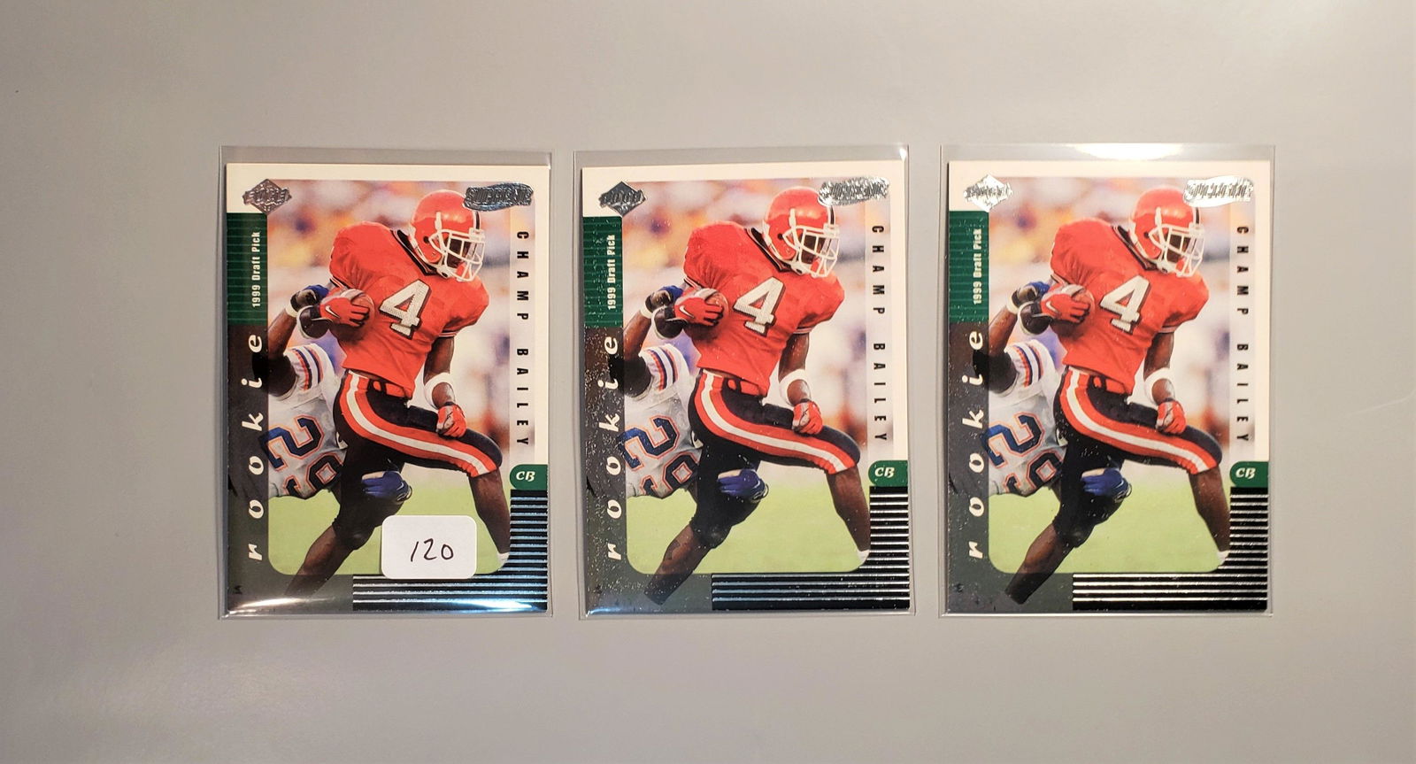 LOT OF 3 CHAMP BAILEY ROOKIE CARDS HOF INVESTMENT LOT (1 of 1)