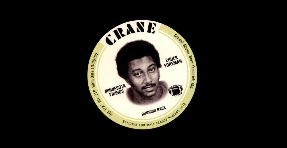 CRANE POTATO CHIPS NFL FOOTBALL DISC: 1976 Crane Disc #9 Chuck Foreman NM/NM+, 1976 Crane Disc #23 Alan Page NM/NM+ MINN VIKINGS