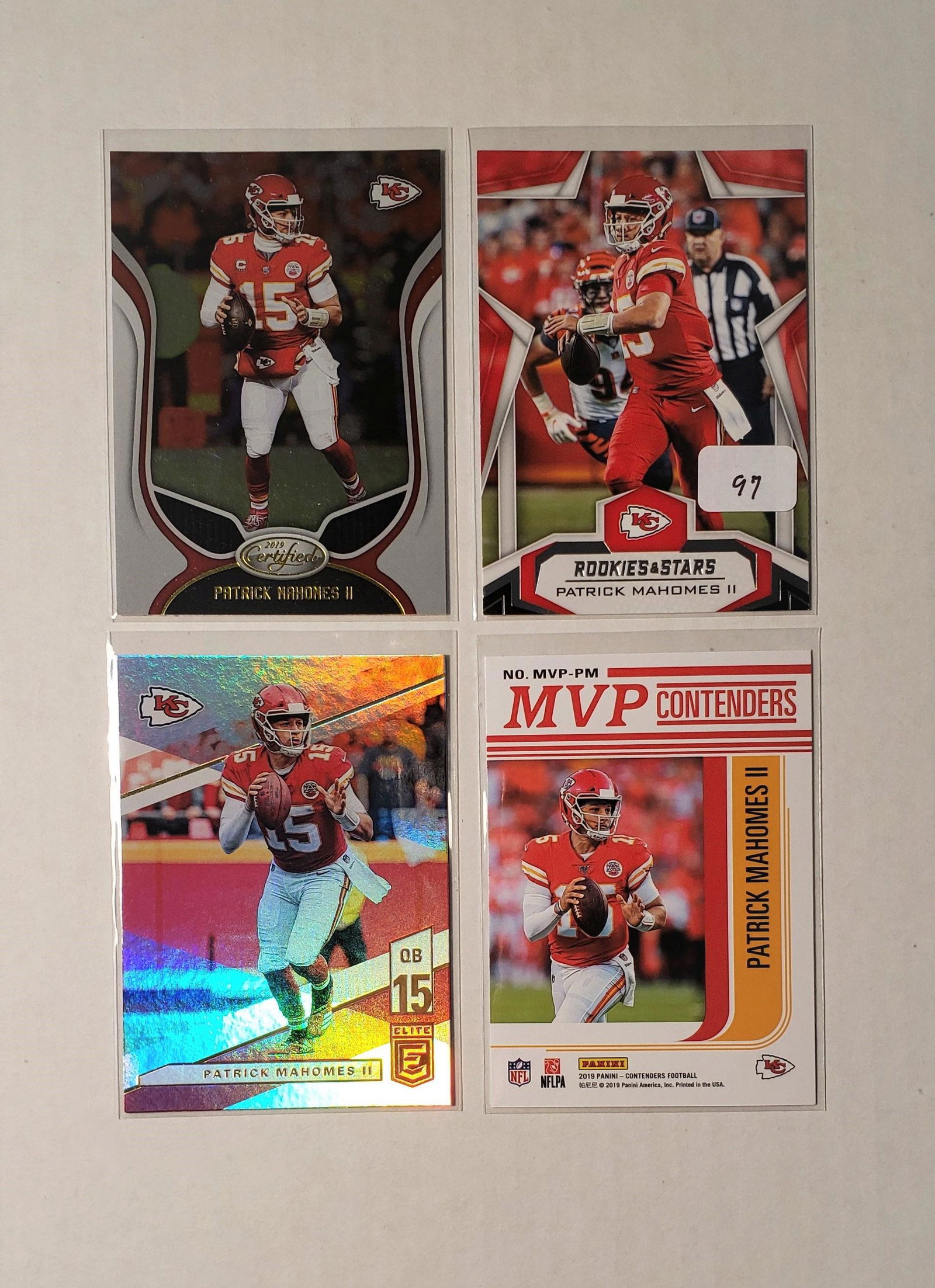LOT OF 4 PATRICK MAHOMES FOOTBALL CARDS (1 of 1)