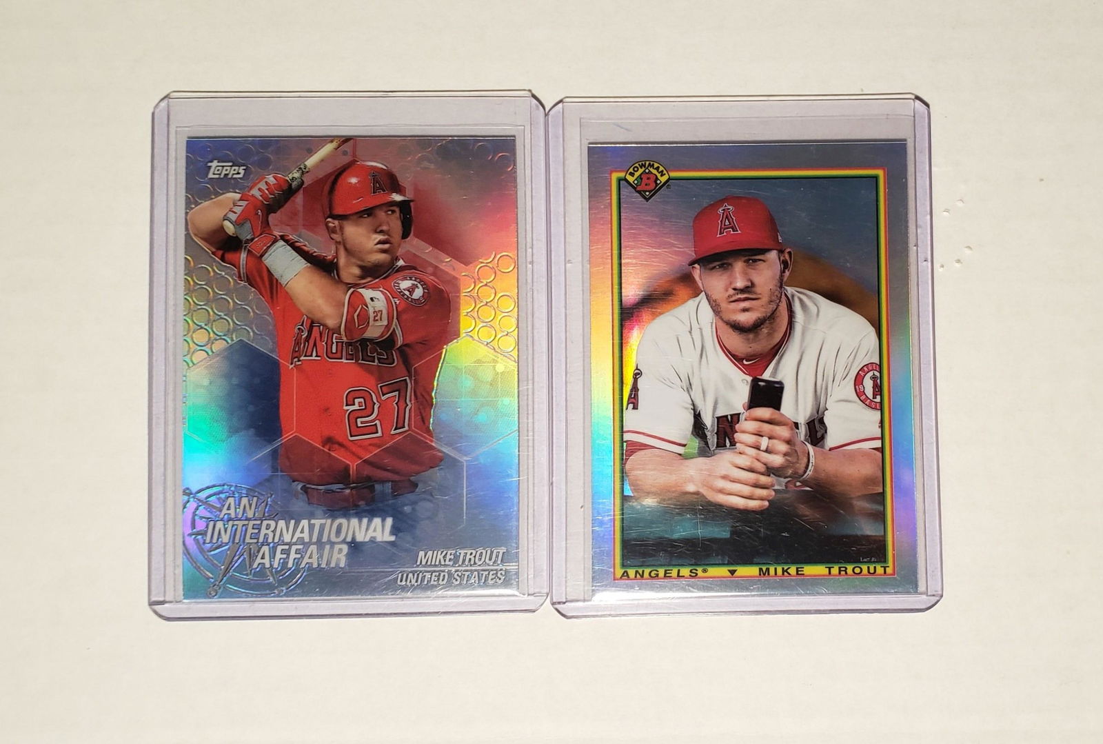 MIKE TROUT LOS ANGELES ANGELS INSERT REFRACTORS (1 of 2)