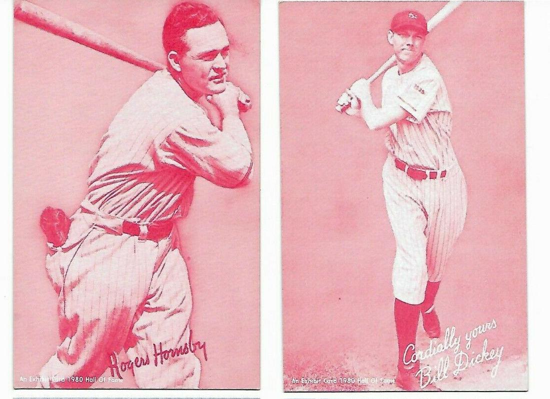 2 CARD LOT OF EXHIBIT BASEBALL HOF CARDS NM (1 of 1)
