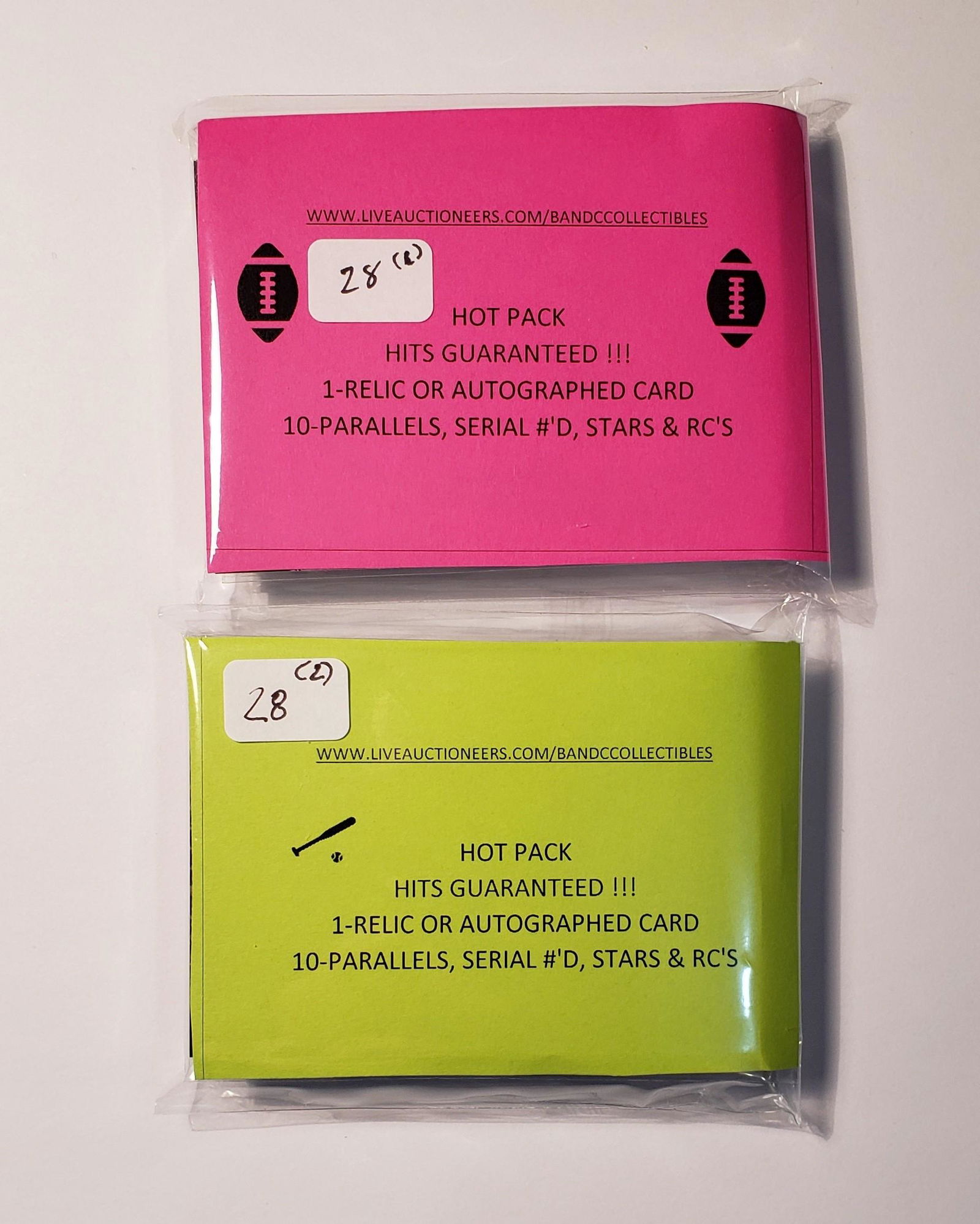 LOT OF 2 HOT PACKS WITH AUTOS OR RELICS IN EVERY PACK (1 of 1)