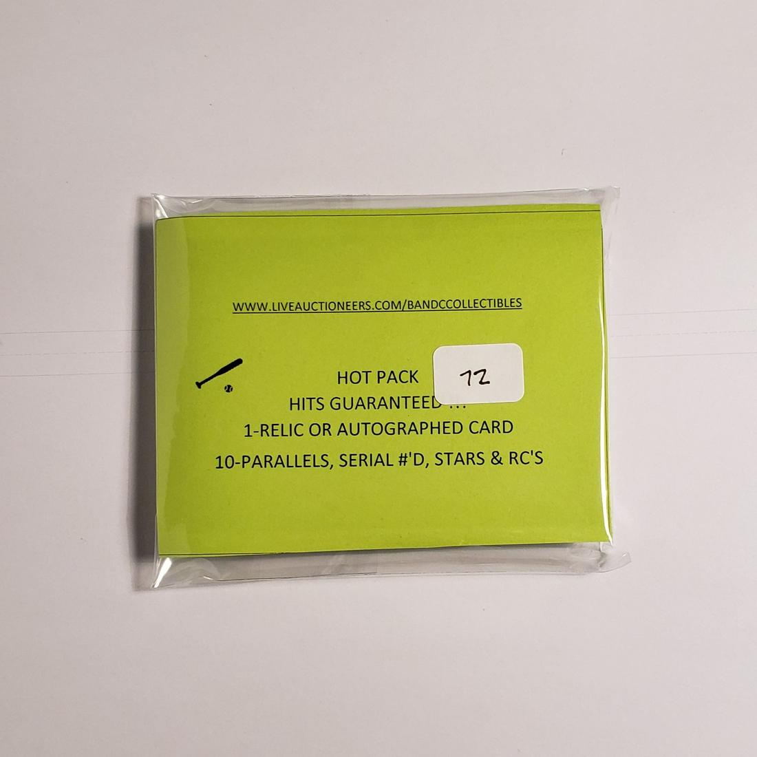 BASEBALL HOT PACK WITH AUTOS OR RELICS IN EVERY PACK (1 of 1)