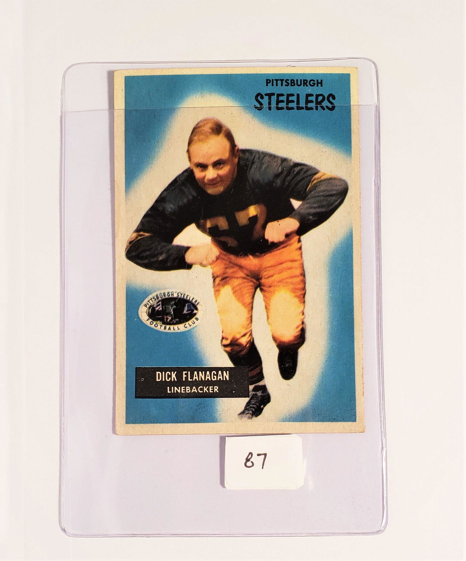 1955 Bowman Dick Flanagan PITTSBURGH SEELERS (1 of 2)