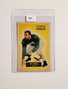 1955 Bowman Kenneth Snyder: 1955 Bowman #63 Kenneth Snyder PHILADELPHIA EAGLES