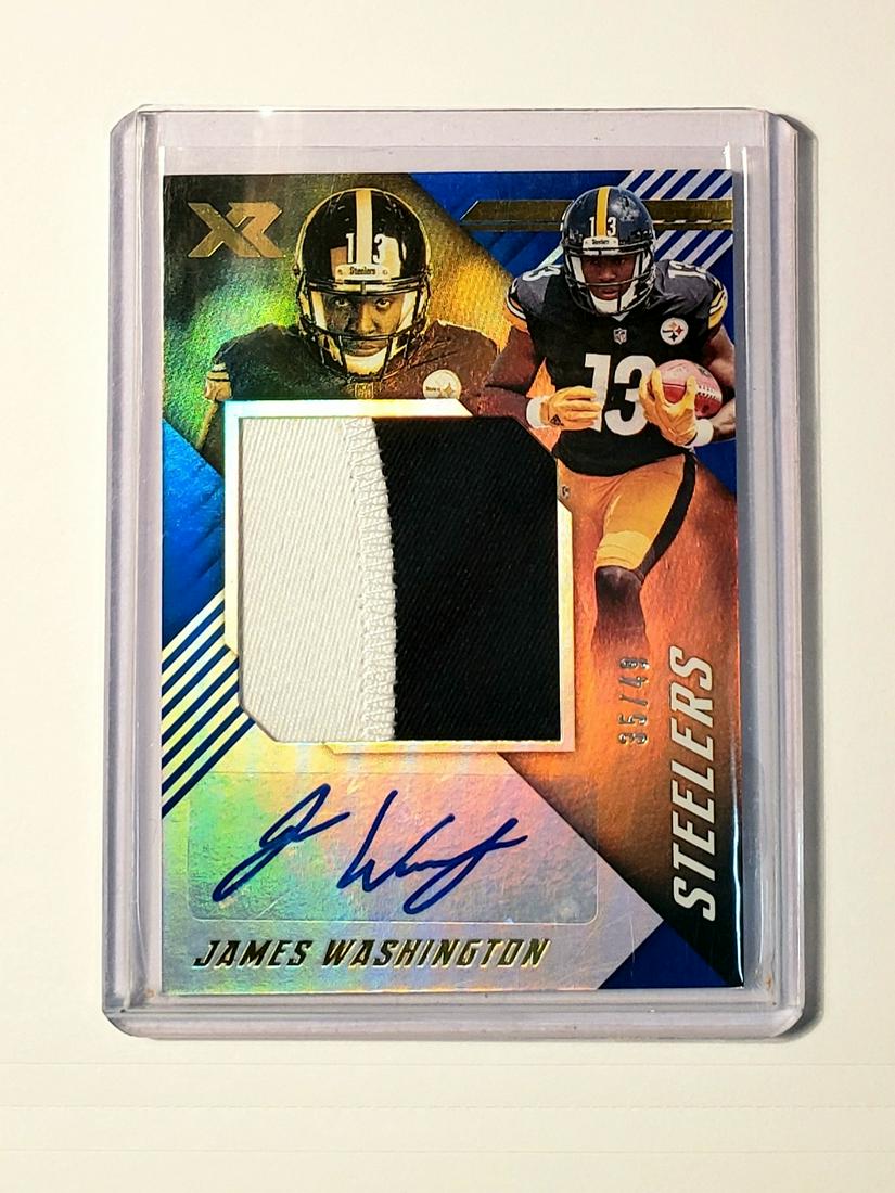 JAMES WASHINGTON STEELERS SICK PATCH AUTO 35/49 (1 of 1)