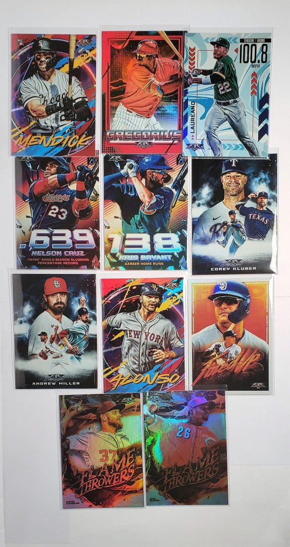 2020 TOPPS FIRE RAINBOW FOIL PARALLELS & SPS: PETE ALONSO, KRIS BRYANT, STEPHEN STRASBURG