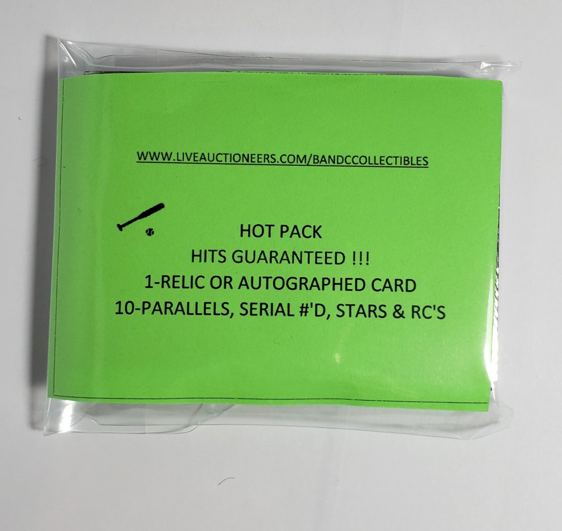 BASEBALL HOT PACK WITH AUTOS OR RELICS IN EVERY PACK (1 of 1)