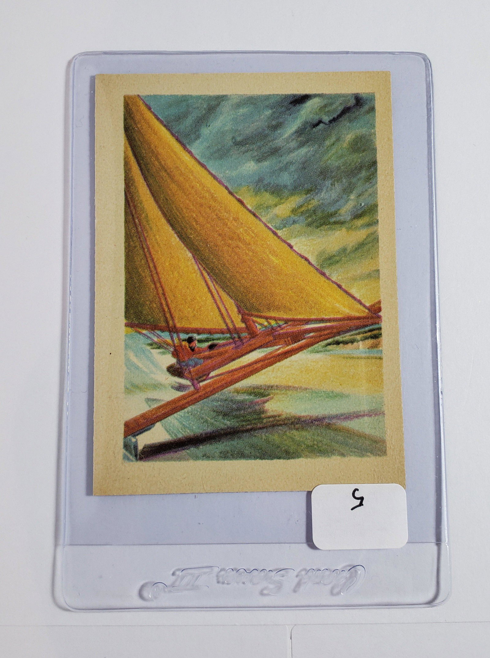 VINTAGE ADVENTURE SERIES TRADING CARDS 1956 EXMT+: GUM PRODUCTS INC. 1956 ADVENTURE SERIES CARD #49 SKIMMING OVER THE ICE
