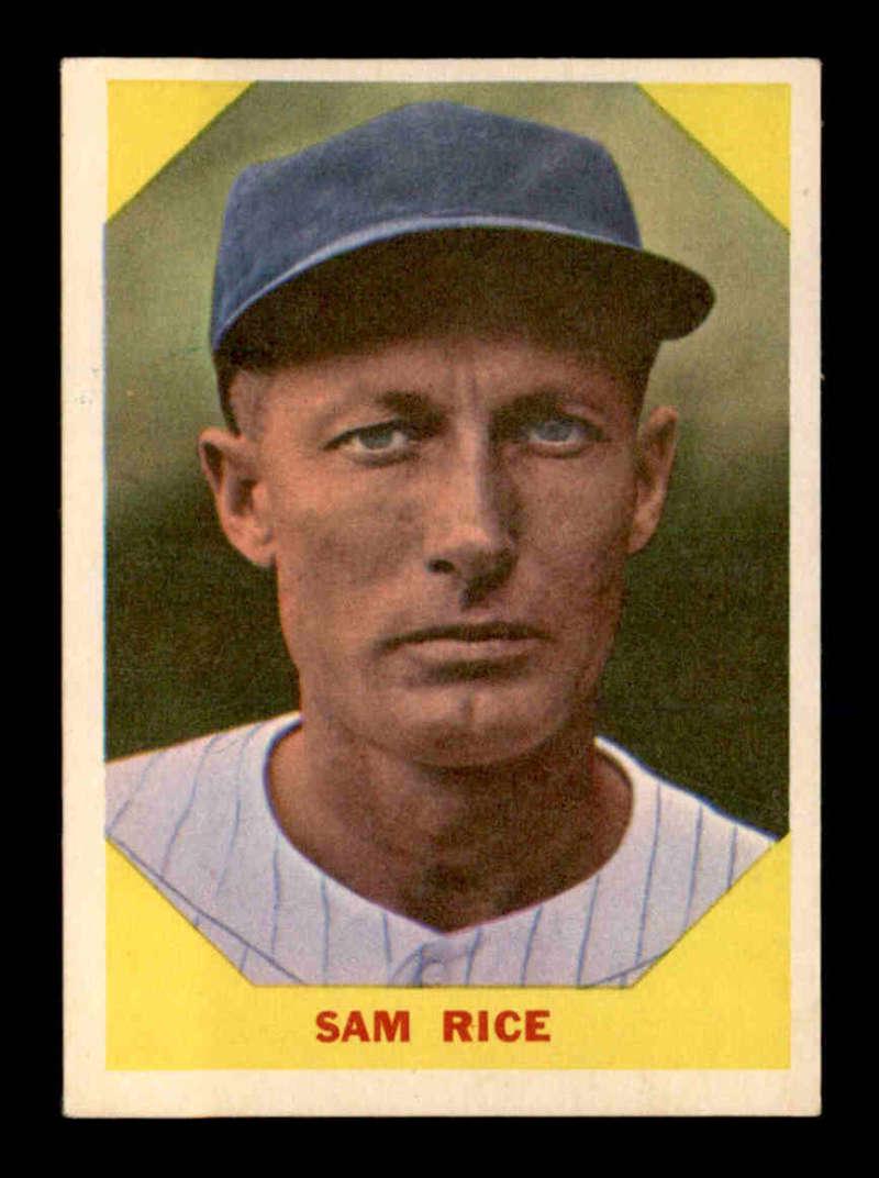 1960 FLEER BASEBALL GREATS Sam Rice: 1960 Fleer #34 Sam Rice EXMT