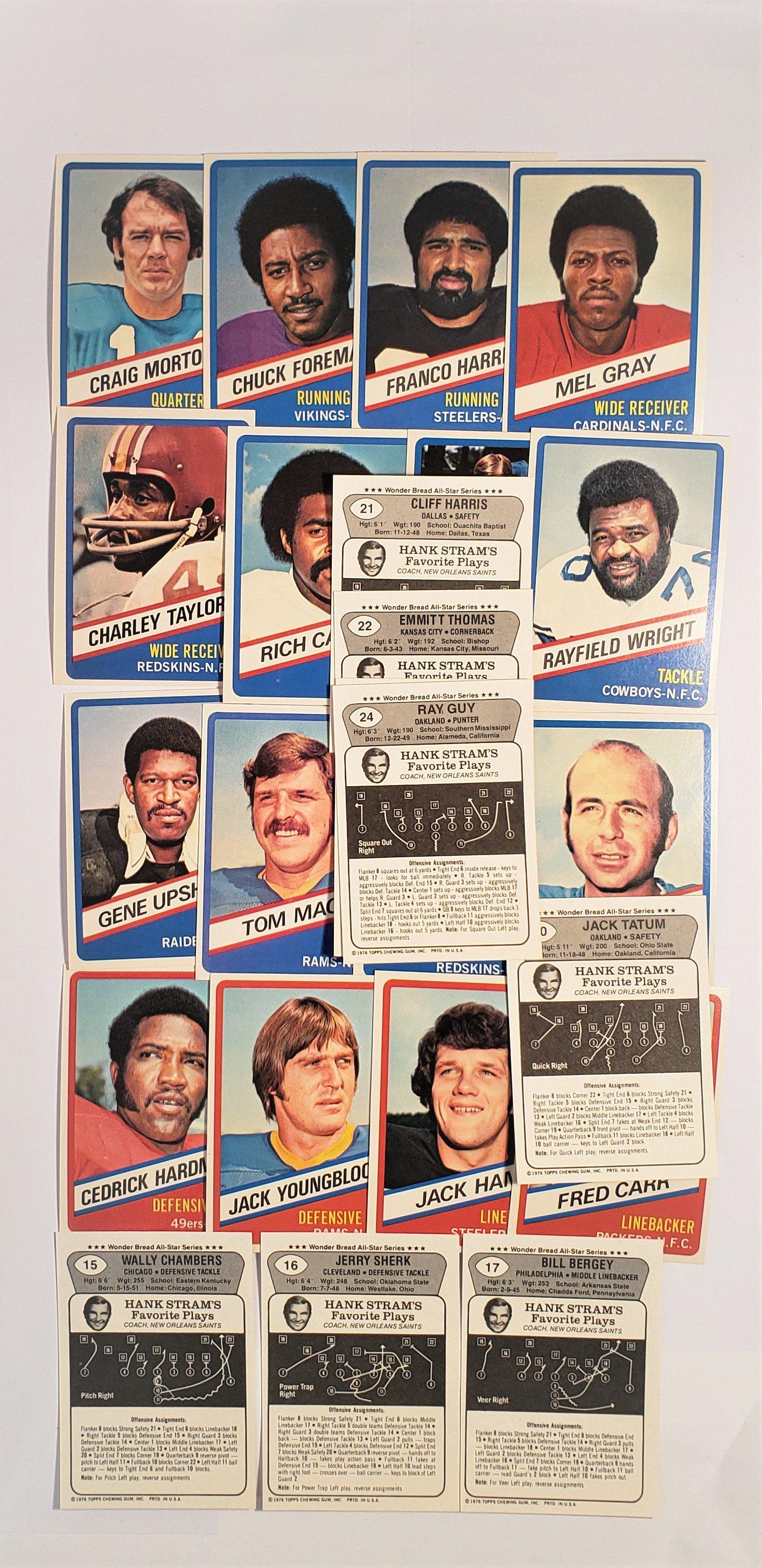 1976 WONDER BREAD FOOTBALL COMPLETE SET NM (1 of 2)