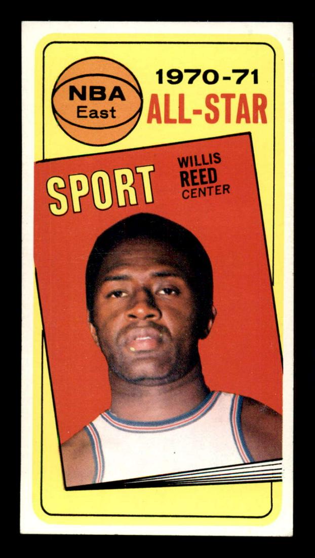 VINTAGE 1970 TOPPS BASKETBALL TALL BOYS: 1970 Topps #110 Willis Reed AS EXMT