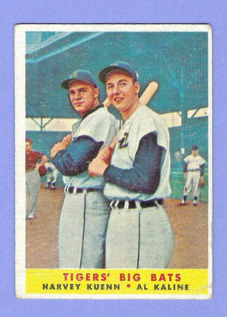 1958 Topps Tigers Big Bats Harvey Kuenn Al Kaline Good (1 of 2)