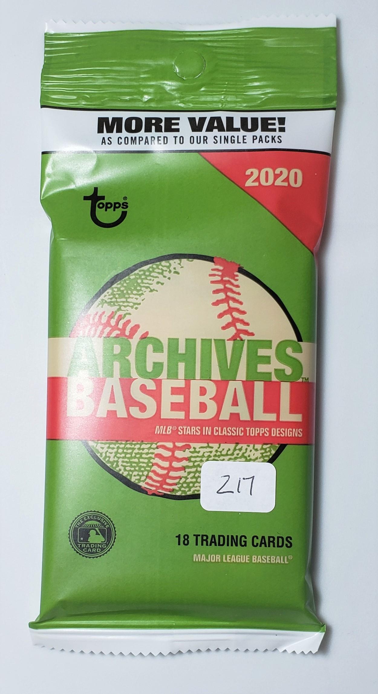 2020 TOPPS ARCHIVES VALUE PACK (1 of 1)