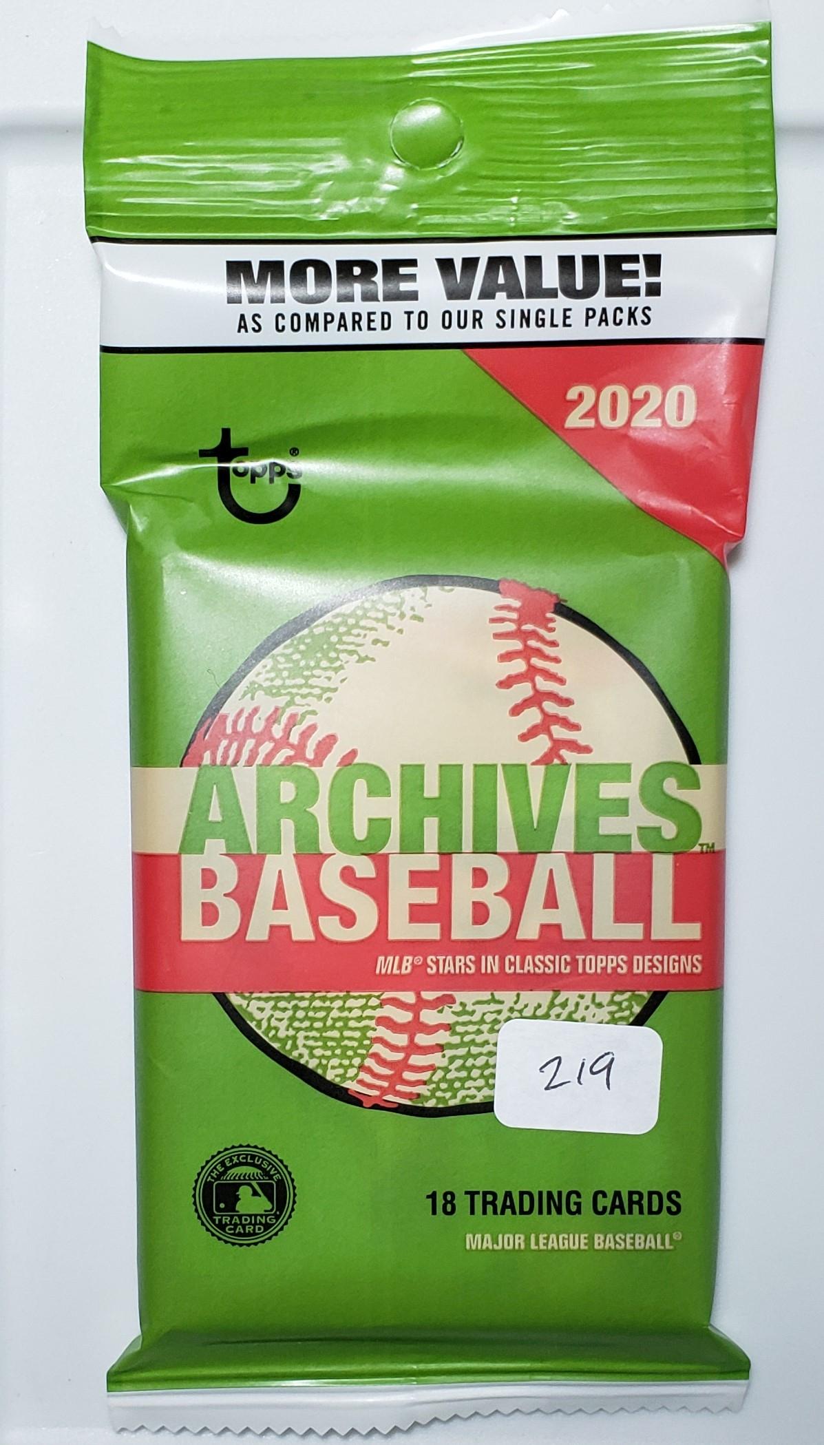 2020 TOPPS ARCHIVES VALUE PACK (1 of 1)