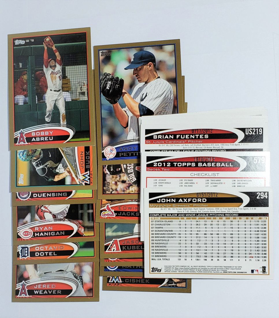 2012 TOPPS SERIAL #'D TO 2012 GOLD PARALLEL CARDS (1 of 1)