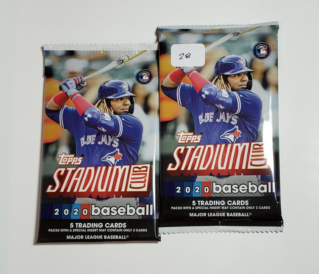 2020 TOPPS STADIUM CLUB BASEBALL SEALED PACKS: 2 PACKS OF THE NEW 2020 TOPPS STADIUM CLUB. LUIS ROBERT, BO BISHETTE, YORDAN ALVAREZ, KYLE LEWIS ROOKIES