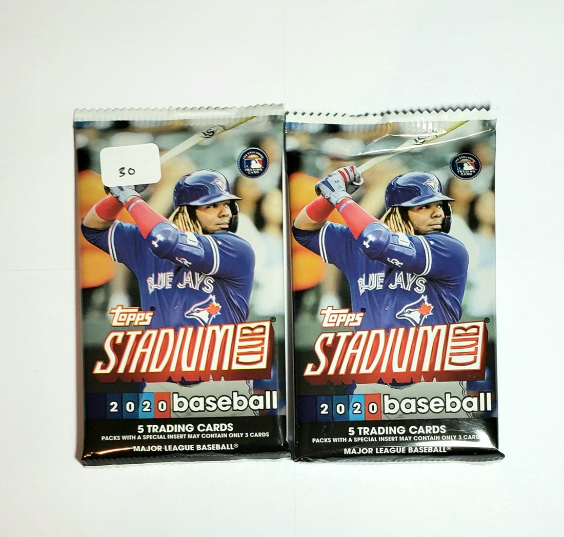 2020 TOPPS STADIUM CLUB BASEBALL SEALED PACKS: 2 PACKS OF THE NEW 2020 TOPPS STADIUM CLUB. LUIS ROBERT, BO BISHETTE, YORDAN ALVAREZ, KYLE LEWIS ROOKIES