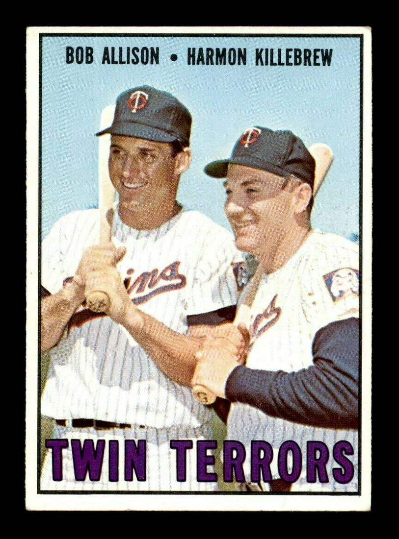 1967 Topps #334 TWIN TERRORS HARMON KILLEBREW TWINS HOF: 1967 Topps #334 TWIN TERRORS HARMON KILLEBREW TWINS HOF