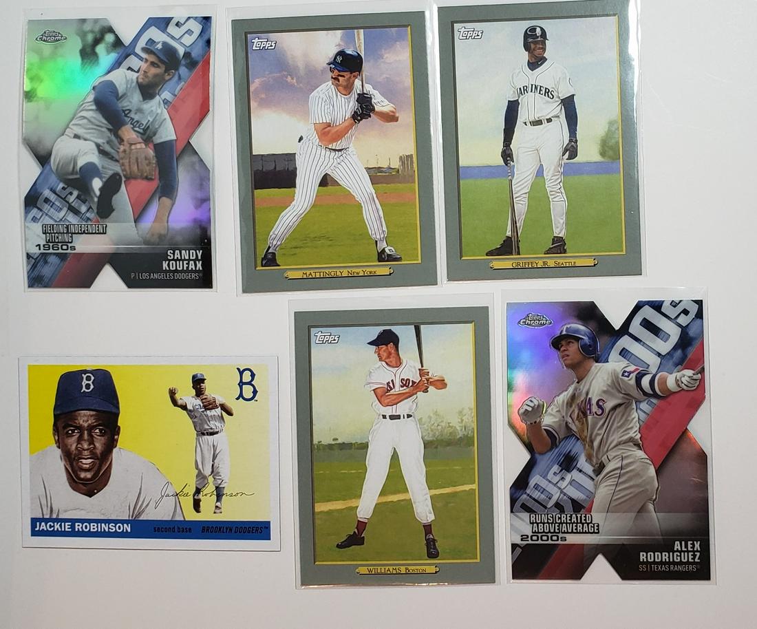 BASEBALL LEGENDS AND HALL OF FAMERS: 2020 ARCHIVES JACKIE ROBINSON, SANDY KOUFAX DIE CUT