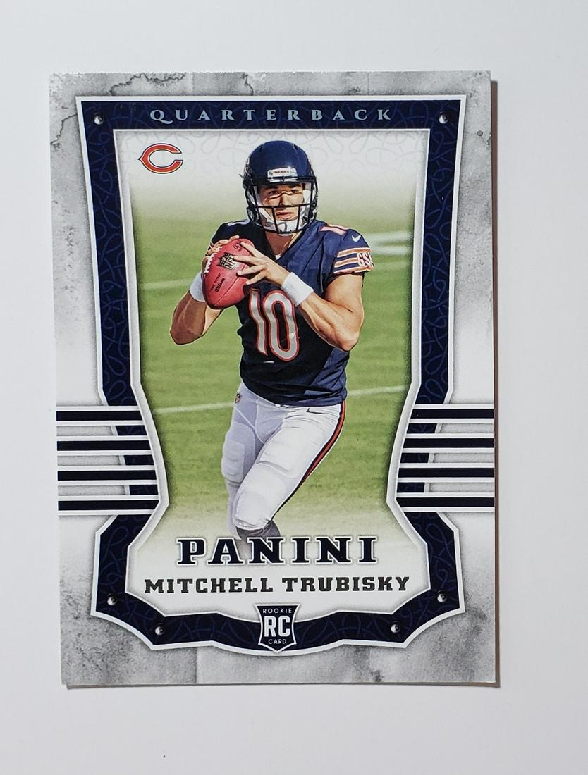 MITCHELL TRUBISKY CHICAGO BEARS ROOKIE CARD: 2017 PANINI FOOTBALL # 101 MITCH TRUBISKY ROOKIE CARD