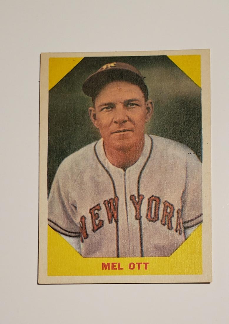 VINTAGE BASEBALL CARD 1960 FLEER BASEBALL'S GREATS: MEL OTT NEW YORK GIANTS CARD #36
