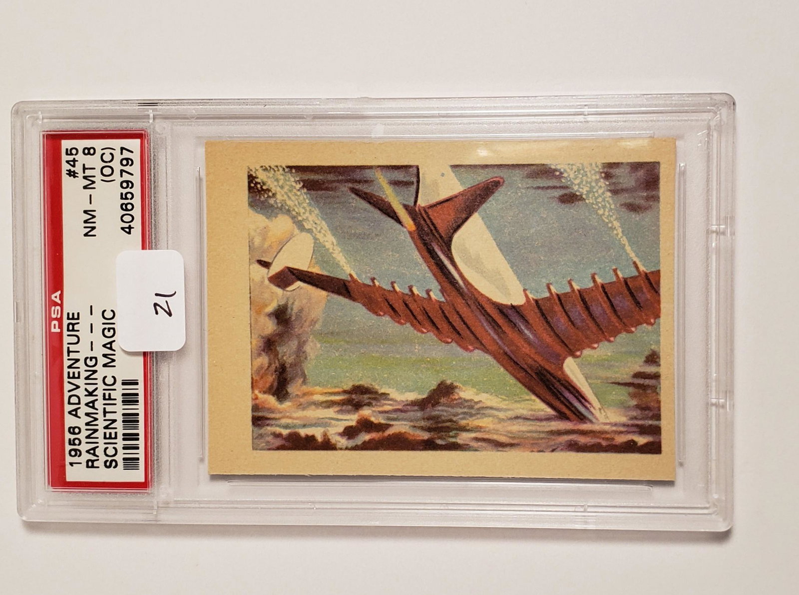 PSA GRADED 1956 GUM-ADVENTURE #45 RAINMAKING SCIENCE: PSA GRADED 1956 GUM-ADVENTURE #45 RAINMAKING SCIENCE MAGIC PSA 8 NM-MT