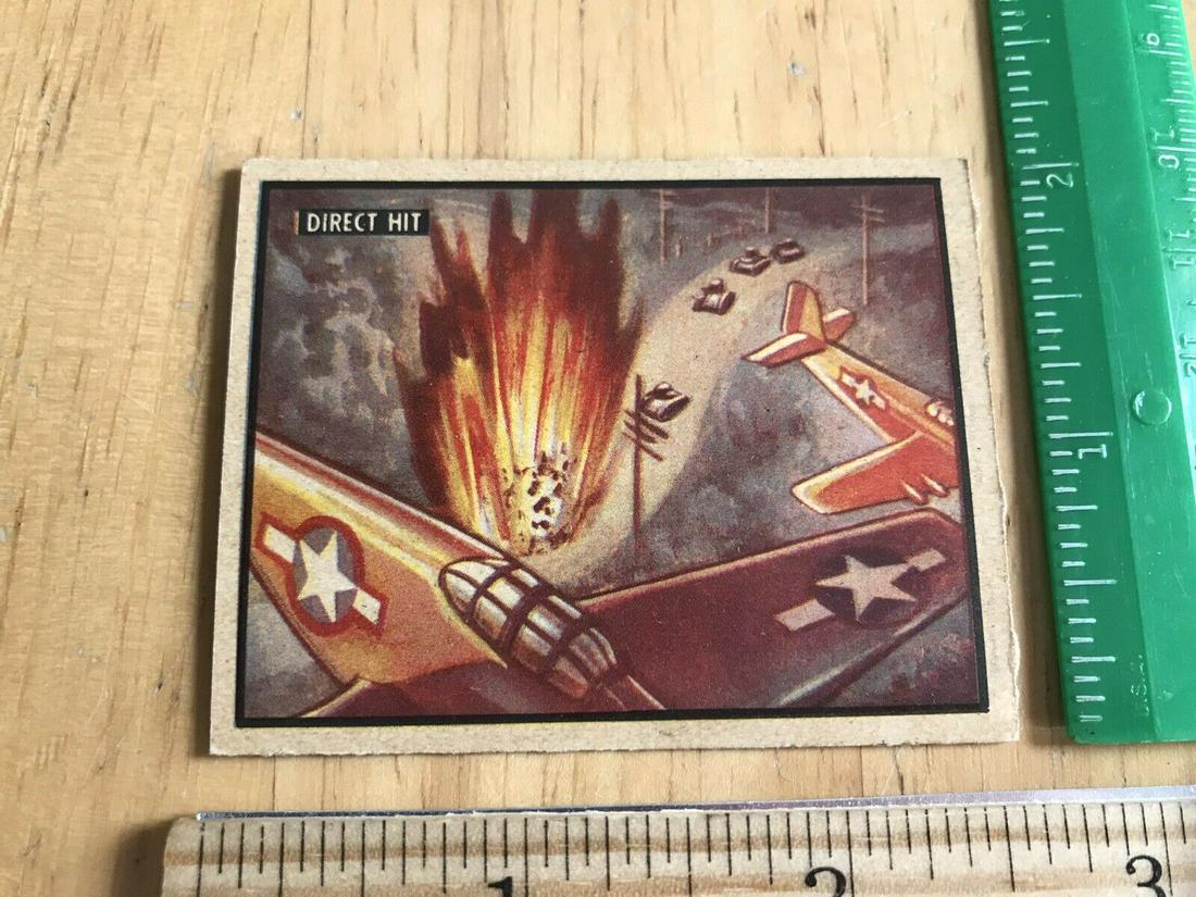 Vintage 1950 Topps Freedoms War Korea Card #5: Vintage 1950 Topps Freedom War Korea Trading Card #5 Direct Hit