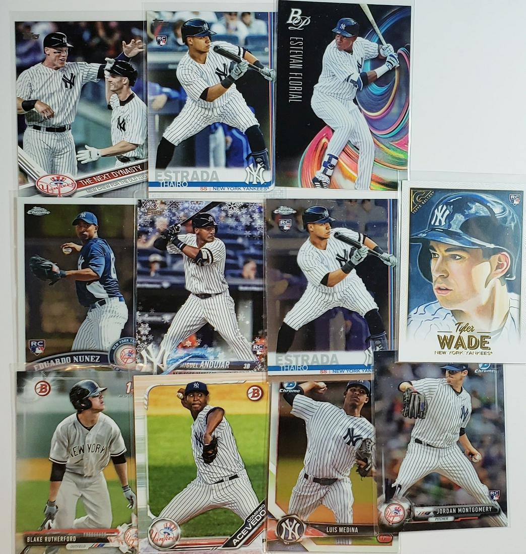NEW YORK YANKEES ROOKIE STARS AND PROSPECTS: AARON ROOKIE INSERT, BLAKE RUTHERFORD, MIGUEL ANDUJAR