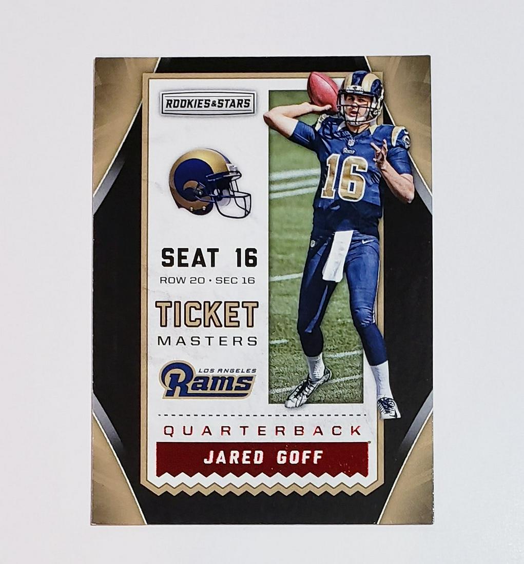 2016 ROOKIE AND STARS JARED GOFF SP ROOKIE CARD: 2016 R&S JARED GOFF RED FOIL PARALLEL RC