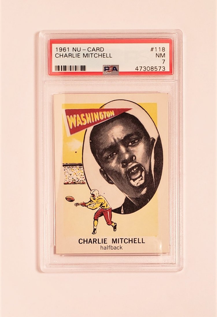 1961 NU-CARD #118 CHARLIE MITCHELL PSA 7: 1961 NU-CARD #118 CHARLIE MITCHELL PSA 7