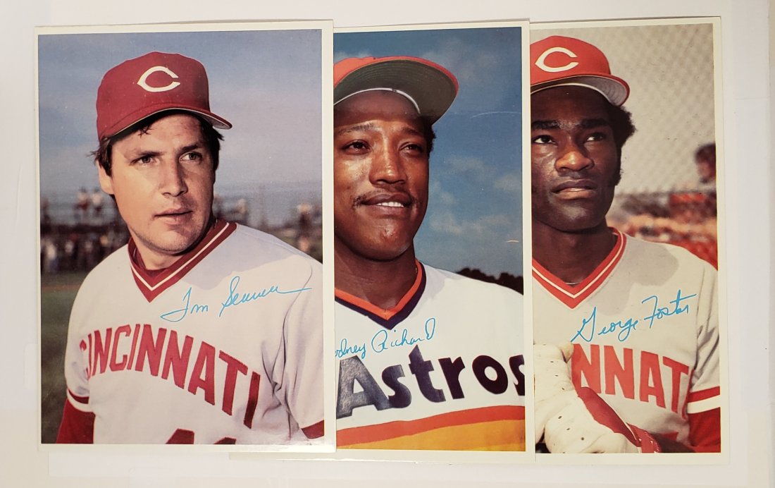 1980 TOPPS BASEBALL JUMBO GLOSSY CARDS TOM SEAVER +: TOM SEAVER, GEORGE FOSTER, JR RICHARD NRMT+