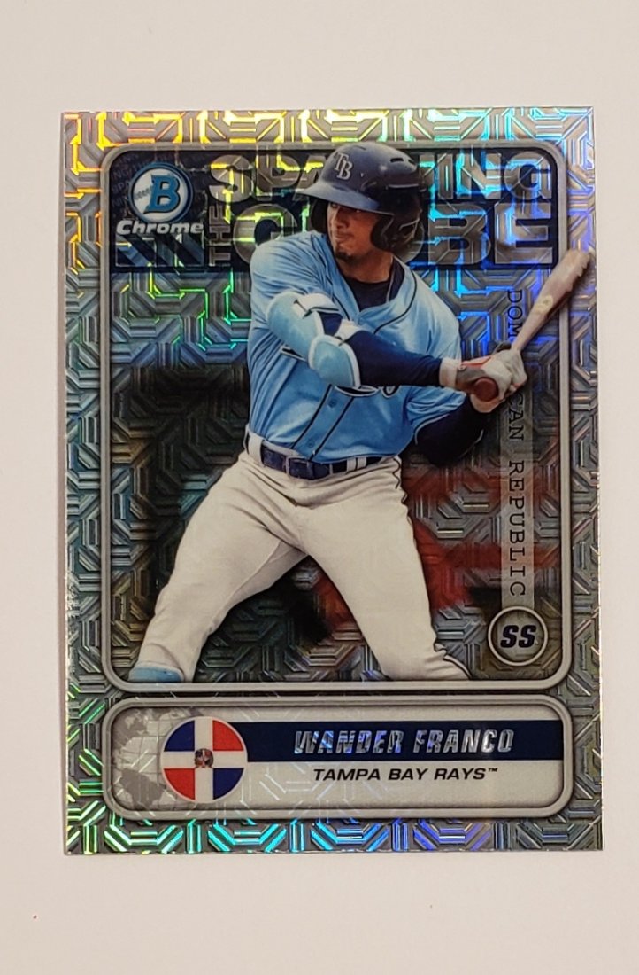 WANDER FRANCO SPANNING THE GLOBE ROOKIE INSERT: 2020 BOWMAN CHROME WANDER FRANCO ROOKIE PROSPECT CARD