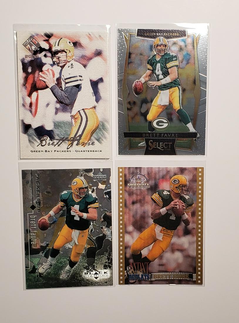 LOT OF 4 BRETT FAVRE PACKERS CARDS (1 of 1)