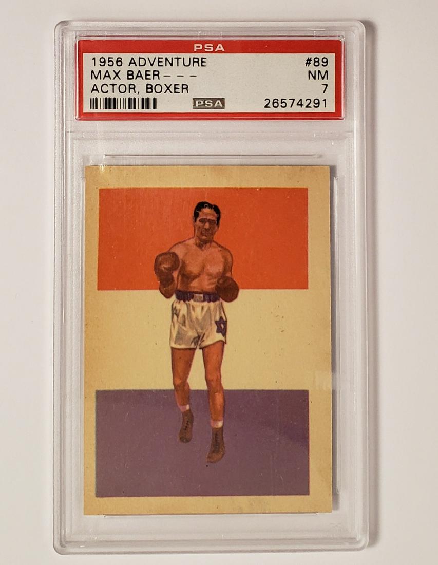 PSA GRADED 1956 GUM INC-ADVENTURE MAX BAER BOXER AND (1 of 2)