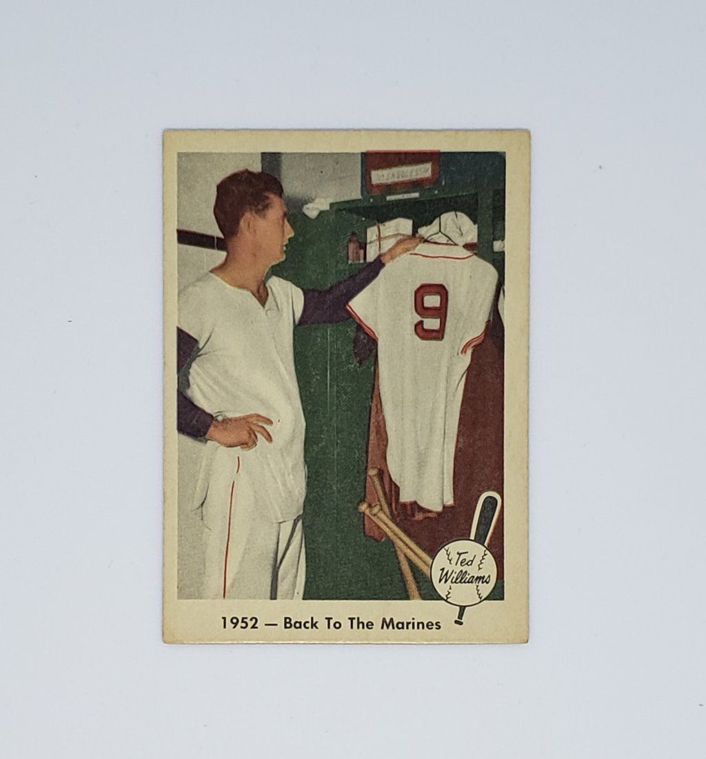 1959 Fleer TED WILLIAMS Baseball #44 Back to Marines (1 of 2)