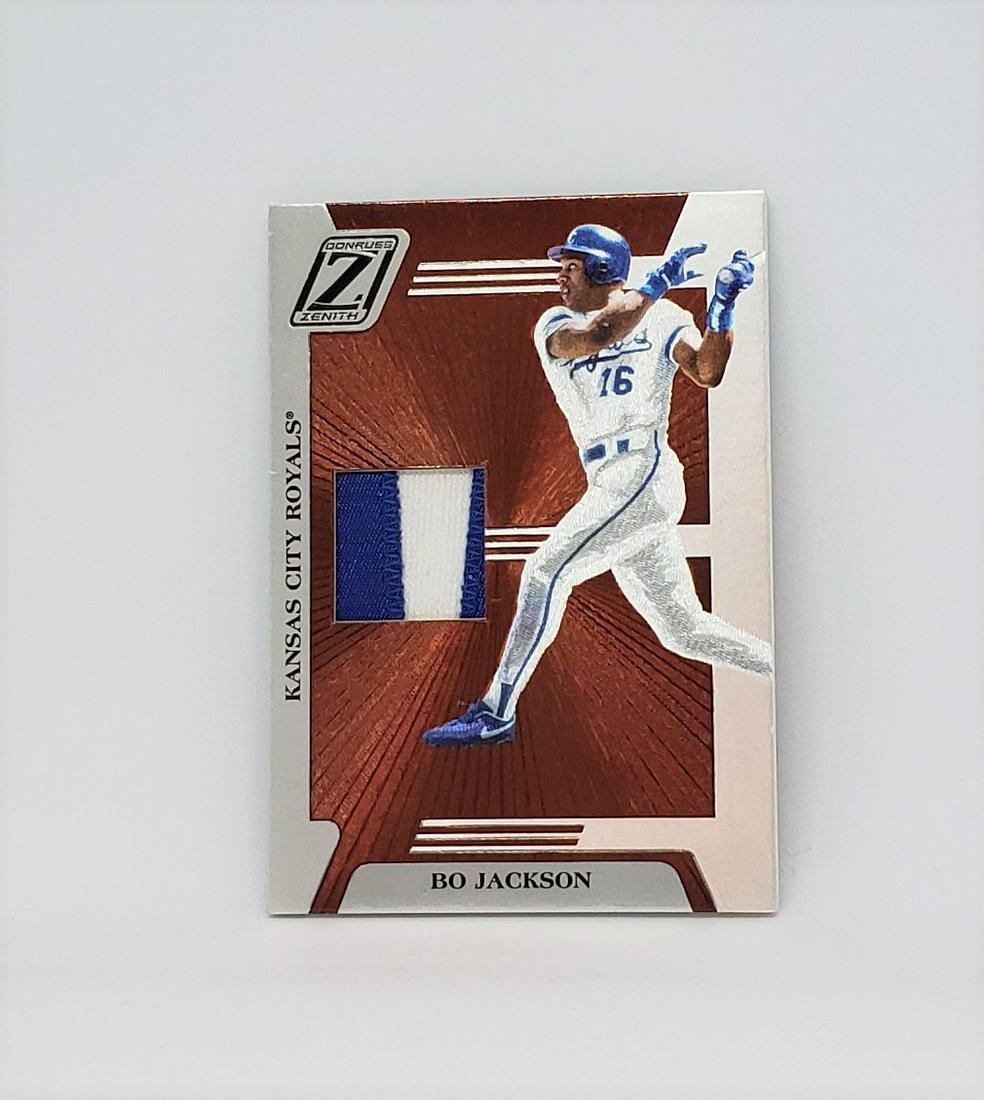 BO JACKSON GAME USED JERSEY CARD: 2005 DONRUSS ZENITH #059-100