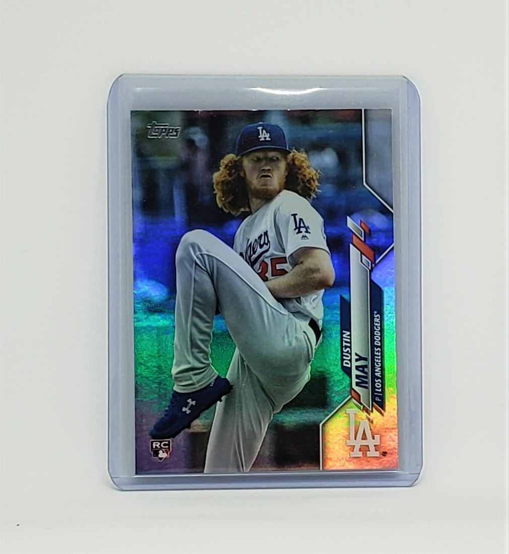 2020 TOPPS DUSTIN MAY RC HOLO FOIL PARALLEL LA DODGERS: 2020 TOPPS DUSTIN MAY RC HOLO FOIL PARALLEL LA DODGERS