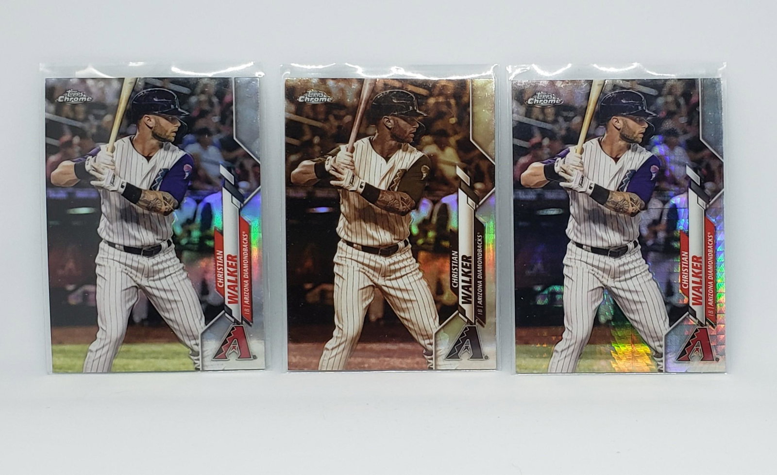 2020 TOPPS CHROME CHRISTIAN WALKER REFRACTORS: SILVER, SEPIA AND PRISM REFRACTORS