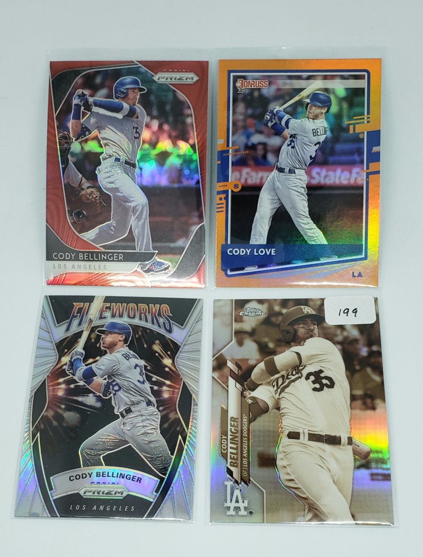 CODY BELLANGER 2020 SHORT PRINTS/COLOR VARIATIONS: TOPPS CHROME SEPIA REFRACTOR, 2020 PRIZM RED PRIZM SP, 2020 DONRUSS ORANGE HOLO NICK NAME VARIATION