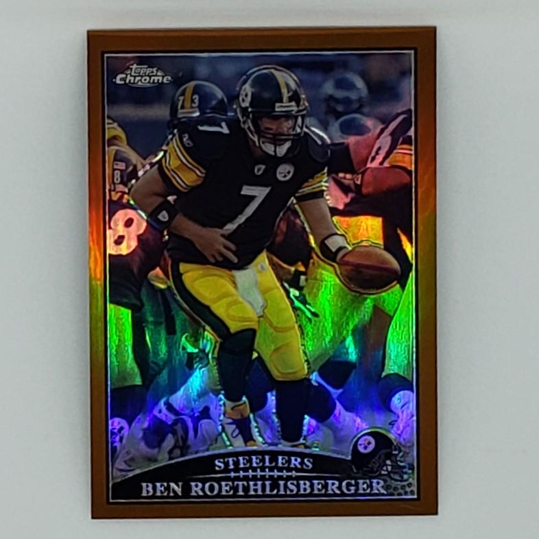 2009 TOPPS BIG BEN ROETHLISBERGER BRONZE REFRACTOR #'D: 2009 TOPPS BIG BEN ROETHLISBERGER BRONZE REFRACTOR #'D TO 649