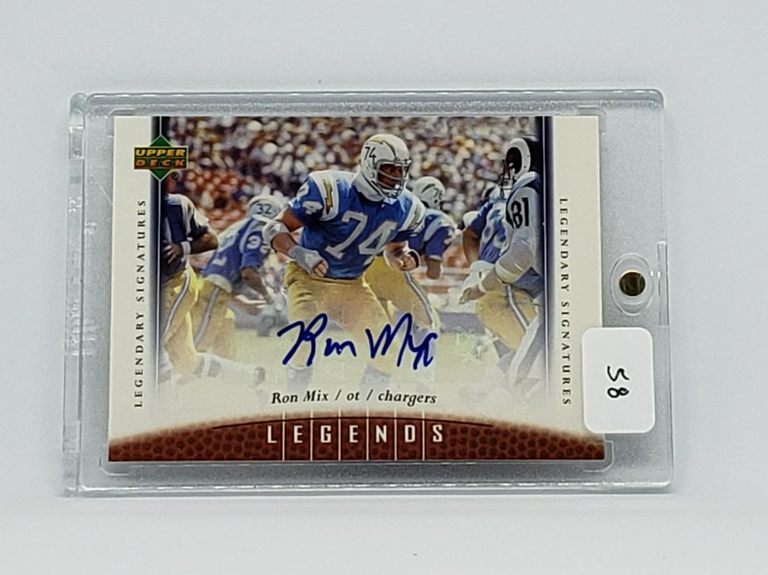 RON MIX SD CHARGERS AUTO UPPER DECK LEGENDS: RON MIX SD CHARGERS AUTO UPPER DECK LEGENDS