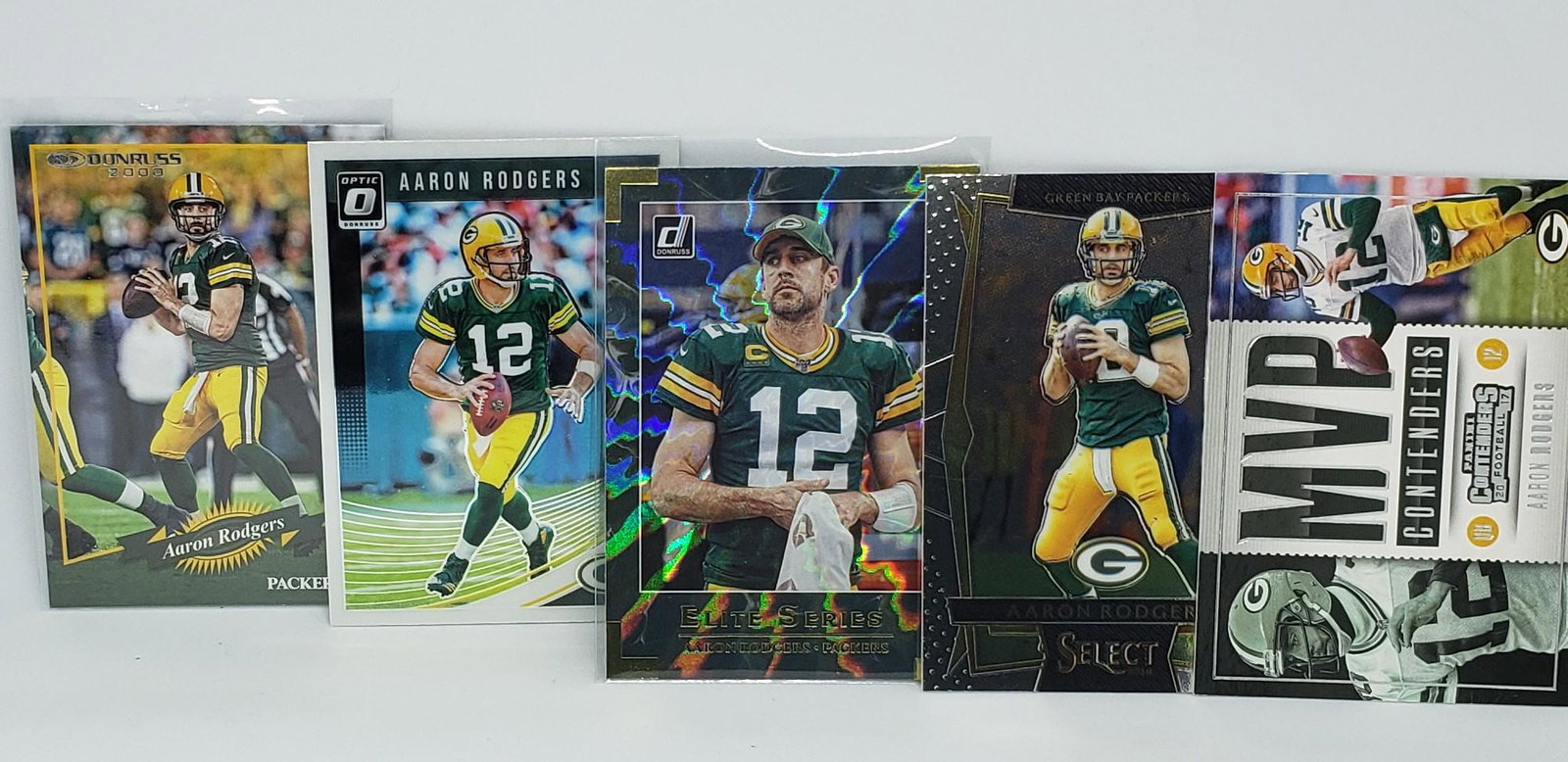 LOT OF 5 AARON RODGERS GB PACKERS CARDS: LOT OF 5 AARON RODGERS GB PACKERS CARDS